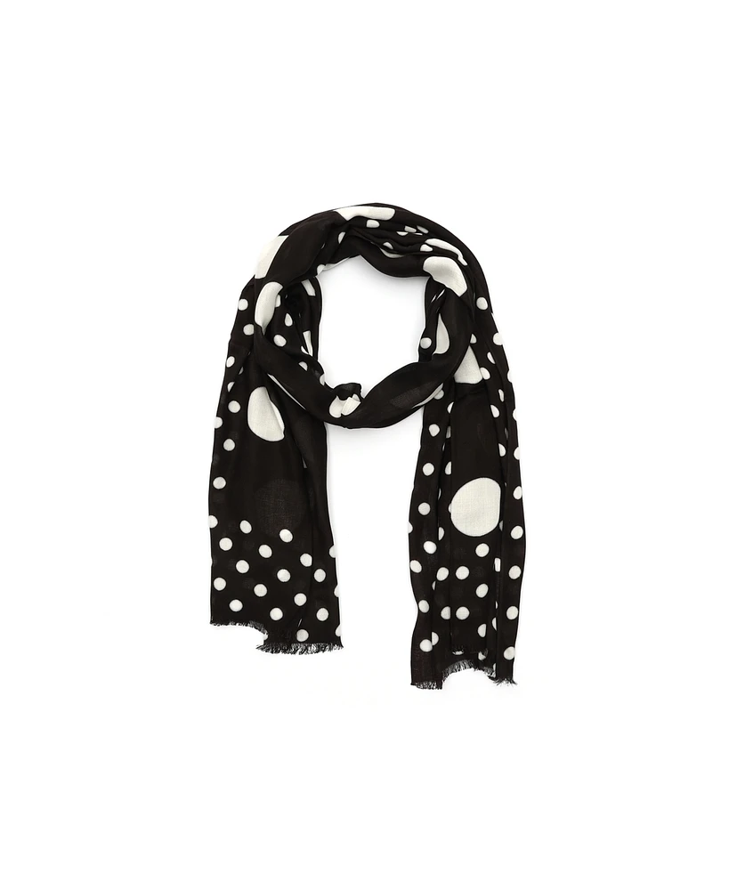 Kate Spade New York Women's Breezy Dot Viscose Oblong Scarf