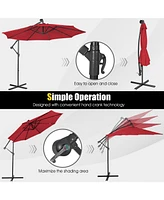 10 Feet Patio Cantilever Umbrella with Tilting System