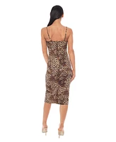 Bebe Women's Printed Dty Slip Midi Dress