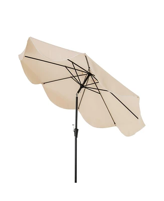 9 Ft Patio Umbrella with Crank Handle and Push Button Tilt