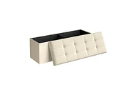 Songmics Home Folding Storage Ottoman Bench