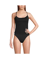 Lands' End Women's D-Cup Tugless QuickDry Adjustable Strappy Back Tankini Top