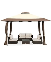 13 x 13 Feet Pop Up Gazebo Tent with Carry Bag for Patio Garden