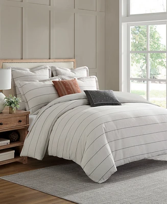 Levtex Leo Stripe Textured -Pc. Duvet Cover Set