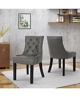 Diamond Stitch Slate Dining Chairs