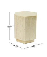 Hexagonal Archaistic Side Table