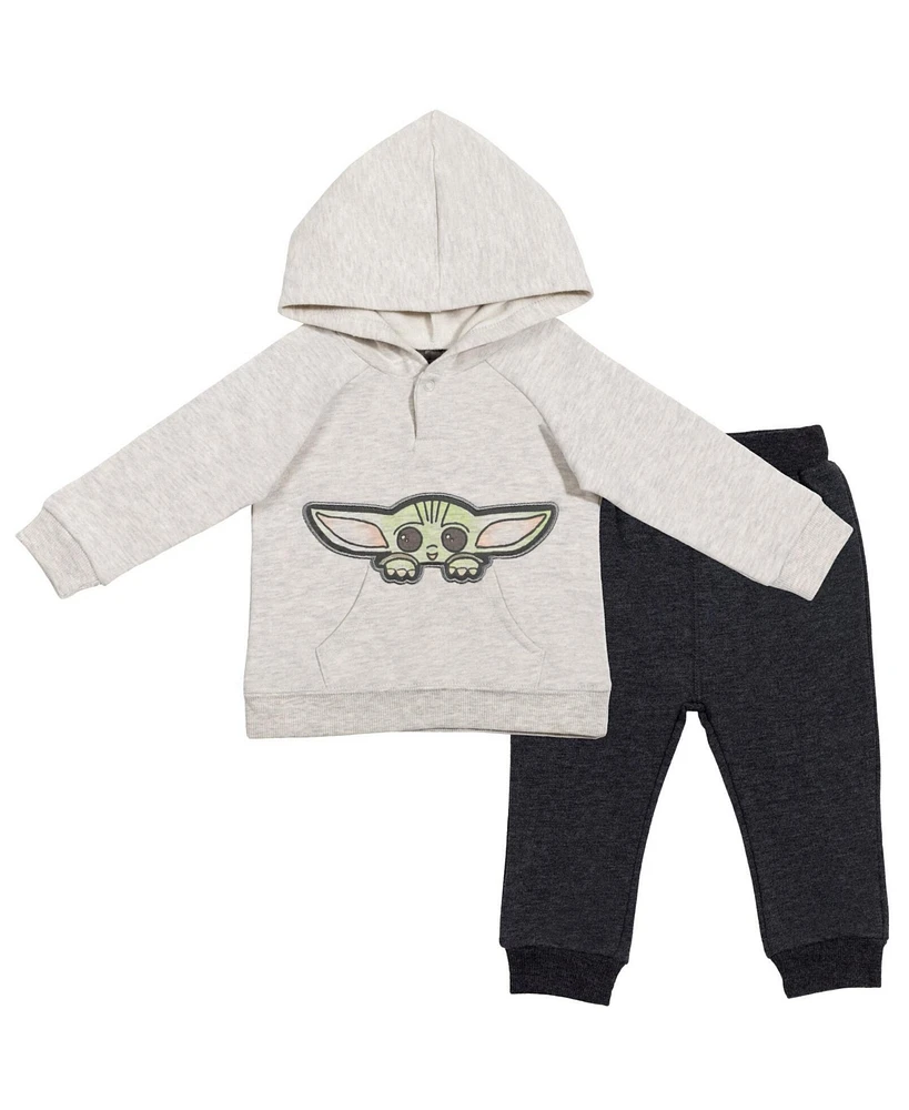 Star Wars Baby Boys Yoda Fleece Pullover Hoodie and Pants Outfit Set Newborn to