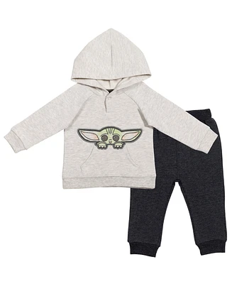 Star Wars Baby Boys Yoda Fleece Pullover Hoodie and Pants Outfit Set Newborn to