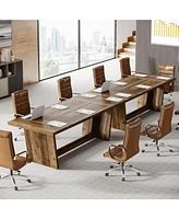 Tribesigns 6FT Conference Table Set of 4, 70.87" W x 31.5" D Rectangular Seminar Table for Meeting Room, Solid Executive Business Furniture