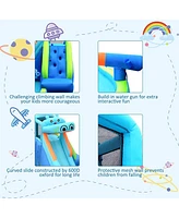 Hippo Inflatable Water Slide Bounce House with Air Blower