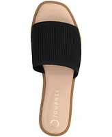 Journee Collection Women's Prisilla Single Band Slide Flat Sandals
