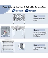 6.6 x 6.6 Feet Outdoor Pop-up Canopy Tent with Upf 50+ Sun Protection