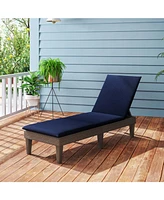 Patio Lounge Outdoor Recliner Chair with Cushion 3-Position Adjustable Backrest