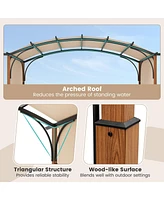 10 x 12 Ft Outdoor Retractable Pergola with Retractable Canopy for Patio