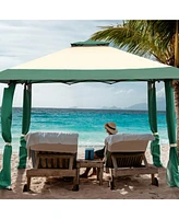 13 Feet x 13 Feet Pop Up Canopy Tent Instant Outdoor Folding Canopy Shelter-Green
