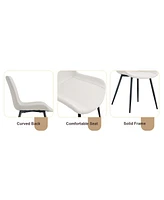 Grey Marble Table & 6 Pu Chairs