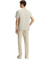 Boss by Hugo Men's Logo Print Slub-Cotton T-Shirt