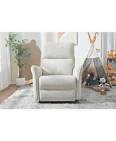 270 Swivel Rocker Recliner, Small Space Sofa, Fabric Gray