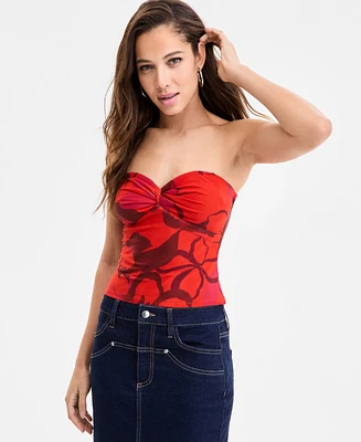 Bar Iii Women's Printed Sweetheart-Neck Tube Top, Exclusively at Macy's