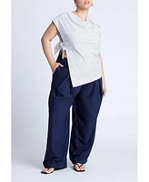 Eloquii Plus Asym Tie Top