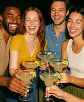 The Wine Savant Classic Handblown Margarita Glasses, Set of 4