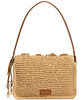 Sam Edelman Phoebe Small Raffia Shoulder Flap Bag