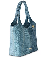 Brahmin Melora Denim Secour Large Leather Tote