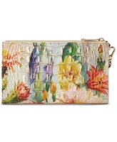 Brahmin Daisy Melbourne Embossed Leather Clutch