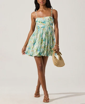 Astr the Label Women's Floral-Print Bubble Skirt Mini Dress