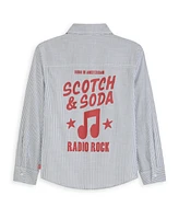 Scotch & Soda Big Boys Graphic Oxford Shirt
