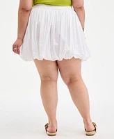 On 34th Trendy Plus Cotton Pull-On Bubble Skirt, Exclusively at Macy's