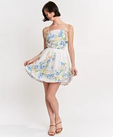 En Saison Women's Julia Printed Sleeveless Mini Dress