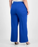 Tahari Asl Plus Wide-Leg Pants