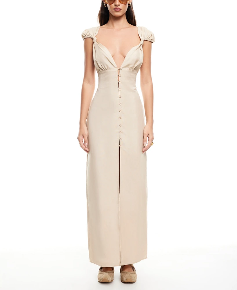 Lioness Women's Meadow Linen-Blend Maxi Dress