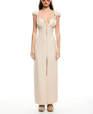 Lioness Women's Meadow Linen-Blend Maxi Dress