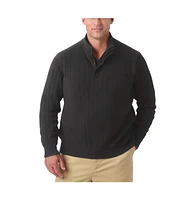 KingSize Big & Tall Quarter Zip Mock Neck Lightweight Sweater