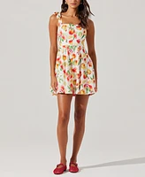 Astr the Label Women's Tinesha Cotton Shoulder-Tie Dress