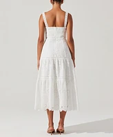 Astr the Label Women's Pellagia Lace-Trim Midi Dress