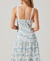 Astr the Label Women's Pellagia Cotton Eyelet Midi Dress