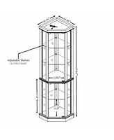 Lighted Corner Curio Cabinet for Living Room
