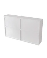 47.25" Four-door Glass Wall Cabinet Storage, Wall-mounted, Suitable for Kitchen, Living Room, Bathroom(white)