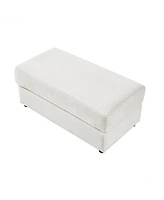 Modern 3-Seater Sofa Sectional w/ Ottoman, Usb, Cup Holders