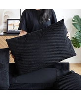 64.5" 3-in-1 Sleeper Sofa with Pullout Bed, Pillows