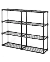 Heavy-Duty 4-Shelf Wire Rack (2-Pack) with Cover: 880 lbs Capacity, Anti-Rust, Anti-uv