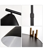 Matte Gold Floor Lamp for Living Room, Office, Reading