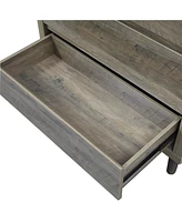Modern Dresser with 3 Drawers: Nightstand Storage Cabinet for Bedroom