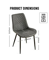 Mid-Century Leathaire Dining Chairs (Set of 4)