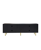 Modern warm Black Tv cabinet for 80 inch Tv Stands, for Living Room Bedroom