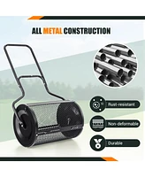 24-Inch Peat Moss Spreader with Upgrade Side Latches and U-shape Handle
