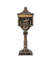 Retro Cast Aluminum Mailbox Security Postal Letter Box with Baffle Door